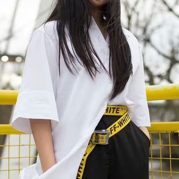 Off-White Mini Industrial Belt SS19 Yellow Black Adjustable main image 5